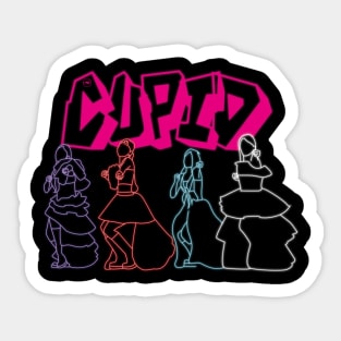 led design of fifty fifty in the cupid era Sticker